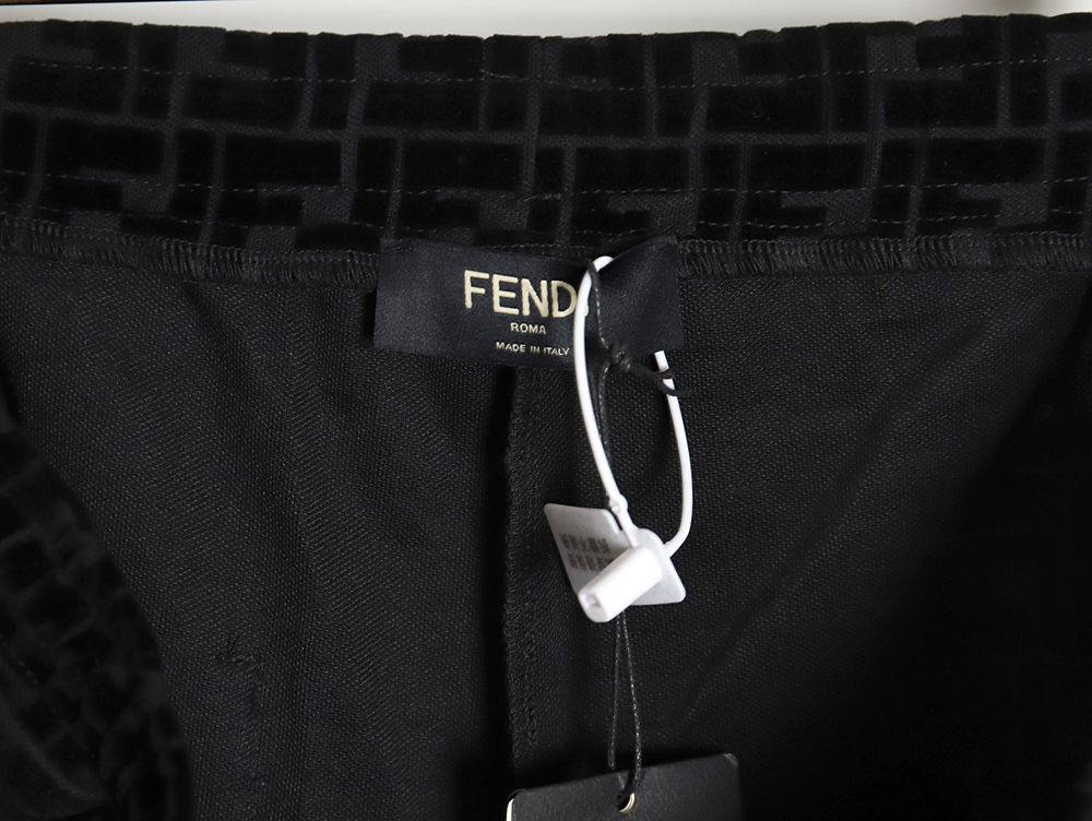 Fendi 22ss FF all-over printed flocked shorts